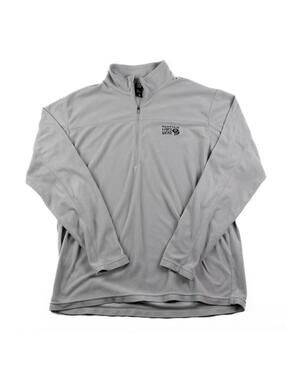 Mountain Hardwear Fleece Pullover Mens XL Gray 1/4 Zip Outdoor Jacket